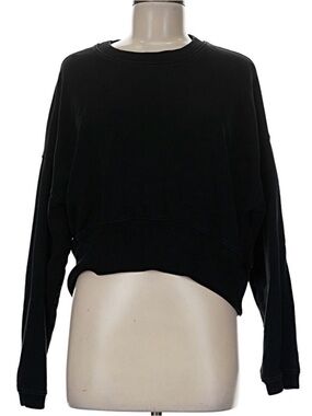 AllSaints Black Logo Label Crewneck